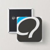 Qボタン-青 缶バッジ (正面&裏面)