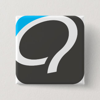 Qボタン-青 缶バッジ