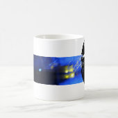 QモノグラムタイポグラフィグランジックMag コーヒーマグカップ (中央)