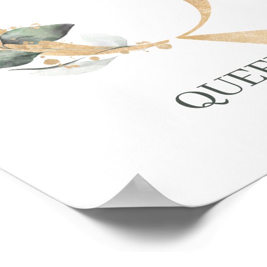 Qモノグラムフローラ パーソナライズされた ポスター (角)