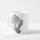 Qローマンスパイラルモノグラムマグ コーヒーマグカップ (正面左)
