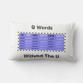 Q言葉U腰枕なし ランバークッション (裏面)