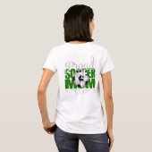Q誇りを持った名の緑のサッカーママ Tシャツ (裏面フル)