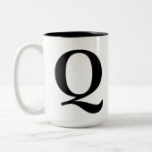"Q"のマグ ツートーンマグカップ (左)