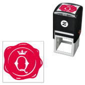 Q -アンティークワックスシールゴシック王冠イニシャル文字 セルフインキングスタンプ (インサイチュ)