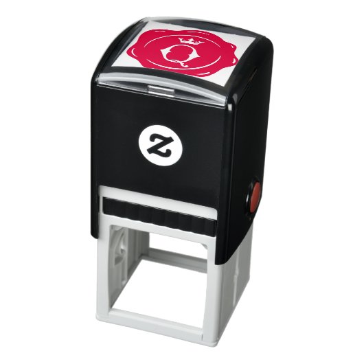 Q -アンティークワックスシールゴシック王冠イニシャル文字 セルフインキングスタンプ (商品)