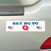 Q Bumper SteclerにNOと答える バンパーステッカー (車上)