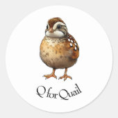 Q for Quail ラウンドシール (正面)