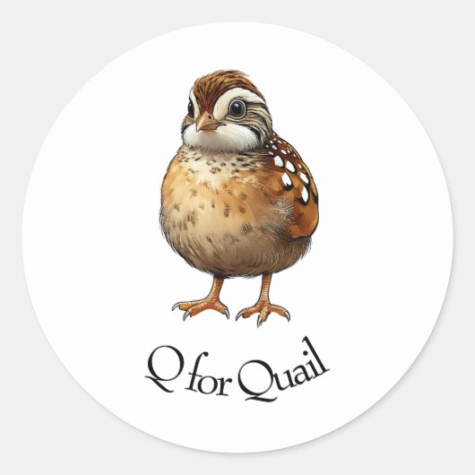 Q for Quail ラウンドシール (正面)