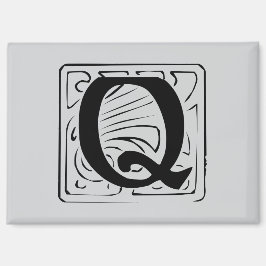 Q Monogramm schwarz マグネット