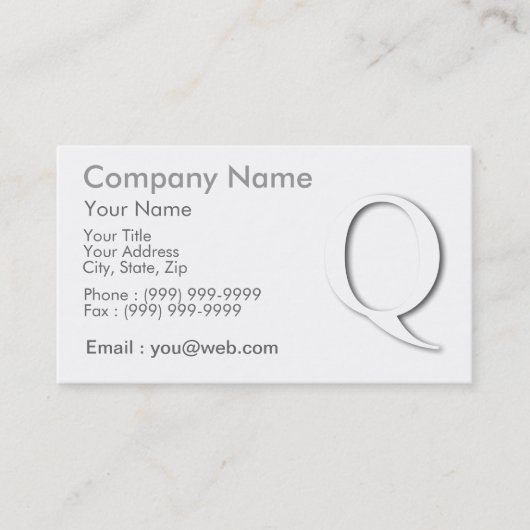 Q ombre 名刺 (正面)