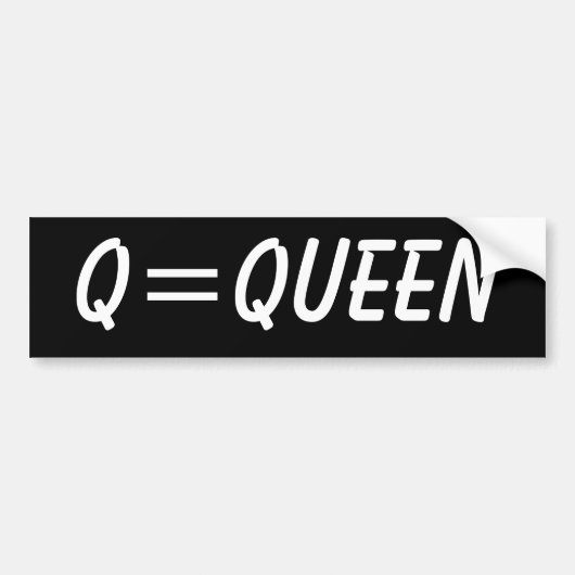 Q=Queen バンパーステッカー (正面)