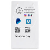 Q RコードPayPal venmoスキャン支払を追加ソーシャルメディアde スモールペーパーバッグ (裏面)