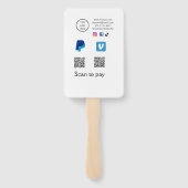 Q RコードPayPal venmoスキャン支払を追加ソーシャルメディアde ハンドファン (裏面)