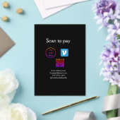 Q Rコードvenmoスキャンして支払う追加ロゴのソーシャルメディア アクリル招待状 (インサイチュ (ウェディング))