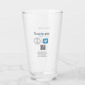 Q Rコードvenmoスキャンして支払う追加ロゴのソーシャルメディア タンブラーグラス (裏面)