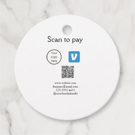 Q Rコードvenmoスキャンして支払う追加ロゴのソーシャルメディア フェイバータグ