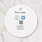 Q Rコードvenmoスキャンして支払う追加ロゴのソーシャルメディア フェイバータグ (裏面)