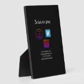 Q Rコードvenmoスキャンして支払う追加ロゴのソーシャルメディア フォトプラーク (側面)