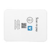 Q Rコードvenmoスキャンして支払う追加ロゴのソーシャルメディア マグネット (横)