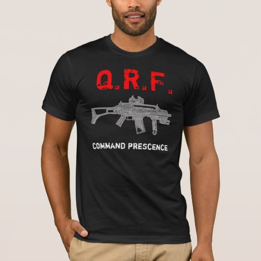 Q.R.F.の命令prescence Tシャツ (正面)