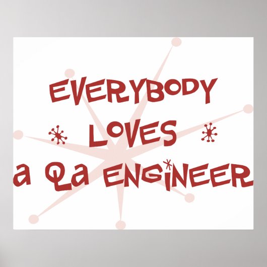 QAエンジニアを好む人は誰でも ポスター (正面)