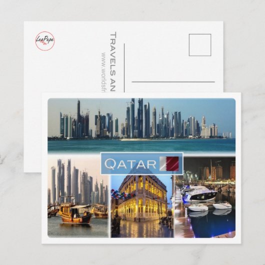 QAカタール、 ポストカード (正面/裏面)