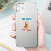 QAテスター 猫のユーモア シール (スマートフォン)
