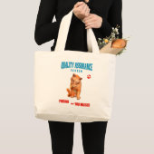QAテスター 猫のユーモア ラージトートバッグ (正面(商品))