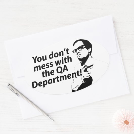 QA部門のオーバルステッカーで混乱しない 楕円形シール (封筒)