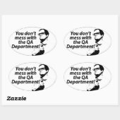 QA部門のオーバルステッカーで混乱しない 楕円形シール (シート)