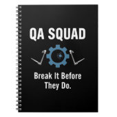 QA Squad – Break It Before They Do ノートブック (正面)