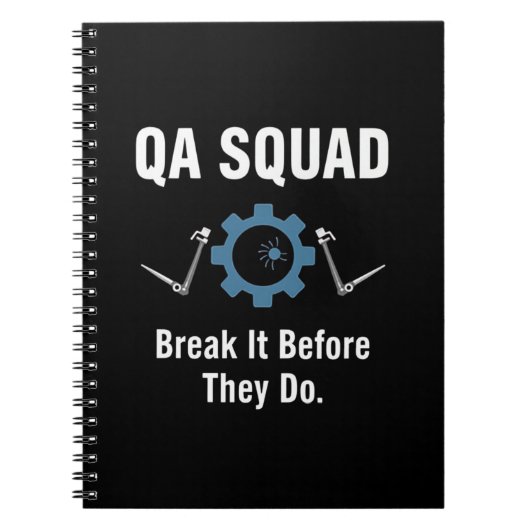 QA Squad – Break It Before They Do ノートブック (正面)