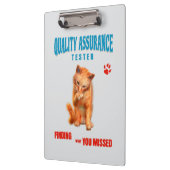 QA Tester Cat Humor クリップボード (左)