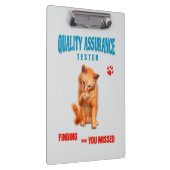 QA Tester Cat Humor クリップボード (右)