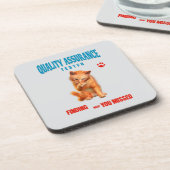 QA Tester Cat Humor コースター (左側)