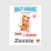 QA Tester Cat Humor シール (シート)
