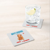 QA Tester Cat Humor スクエアペーパーコースター (インサイチュ)