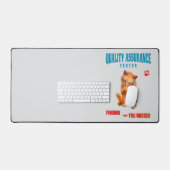 QA Tester Cat Humor デスクマット (キーボード&マウス)