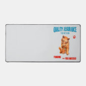 QA Tester Cat Humor デスクマット (正面)