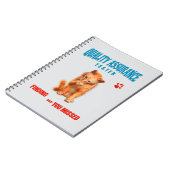 QA Tester Cat Humor ノートブック (左側)