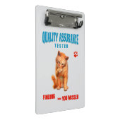 QA Tester Cat Humor ミニクリップボード (アングル)