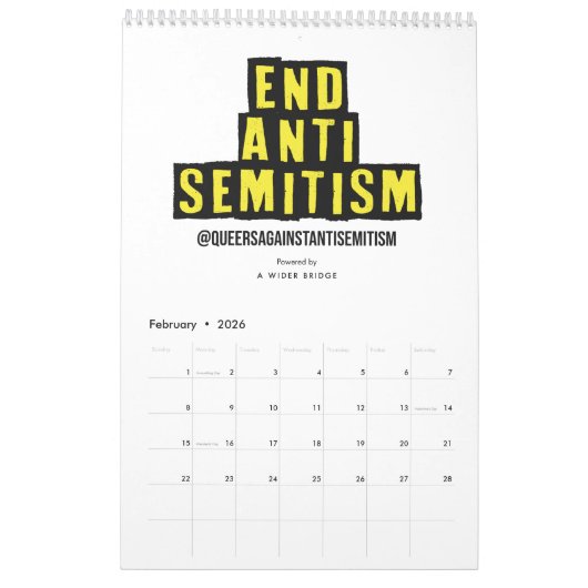 QAAカレンダー カレンダー (2月 2026)