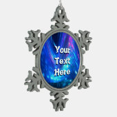 Qaanaaq – ノーザンライト スノーフレークピューターオーナメント (左)