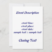 Qaanaaq – ノーザンライト 招待状 (裏面)