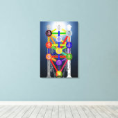 Qabalistic Tree of Life DiagramチャートKabbalah キャンバスプリント (インサイチュ (ウッドフロア))