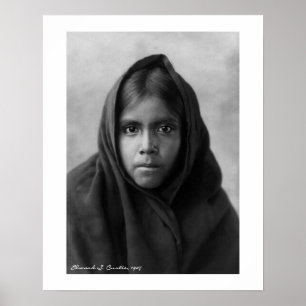 Qahatika Girl by Edward S. Curtis 16 x 20 ポスター