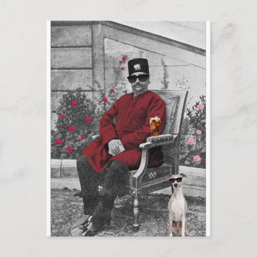 Qajarからのペルシャのシャー – イラン ポストカード (正面)