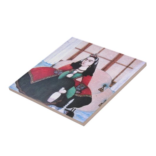 Qajarの絵画 タイル (側面)