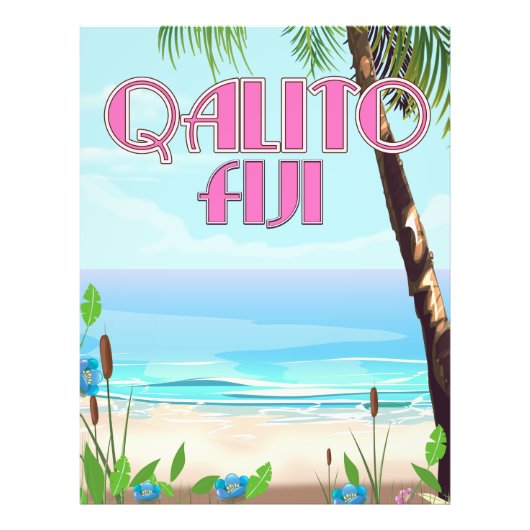 Qalito Fiji旅行ポスター フォトプリント (正面)